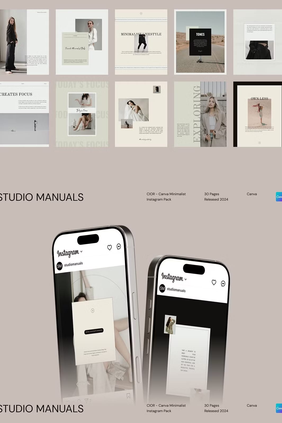 CIOR – Canva Minimalist Instagram - Zupppa | Design Resources