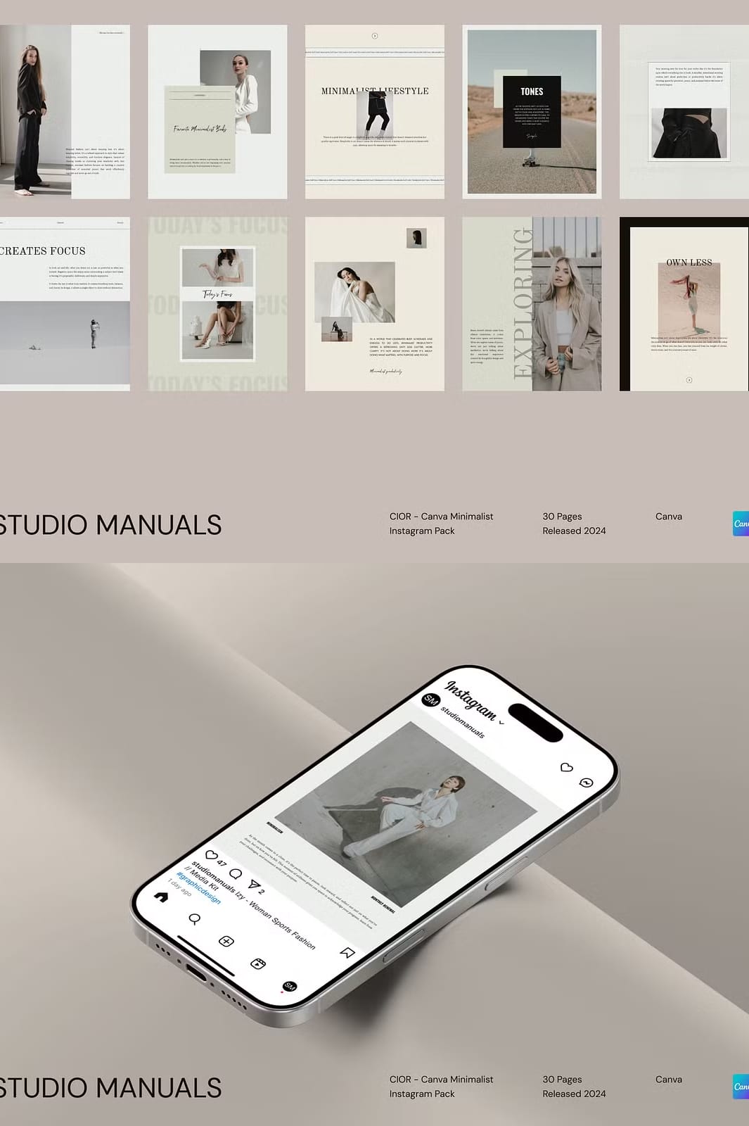 CIOR – Canva Minimalist Instagram - Zupppa | Design Resources