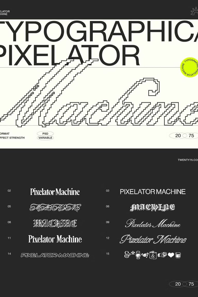 Typographic Pixelator Machine - Zupppa | Design Resources