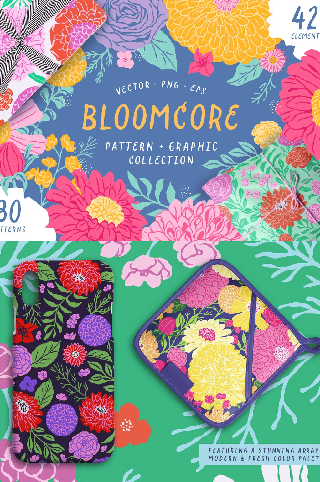 Bloomcore Vector Patterns & Graphics - Zupppa | Design Resources