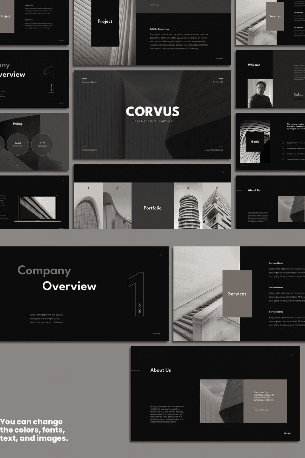 Corvus Presentation Template - Zupppa | Design Resources
