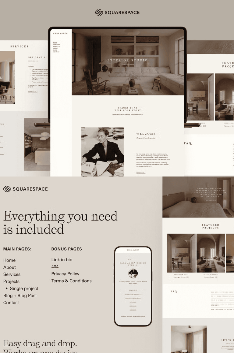 Squarespace Template Interior Design - Zupppa | Design Resources