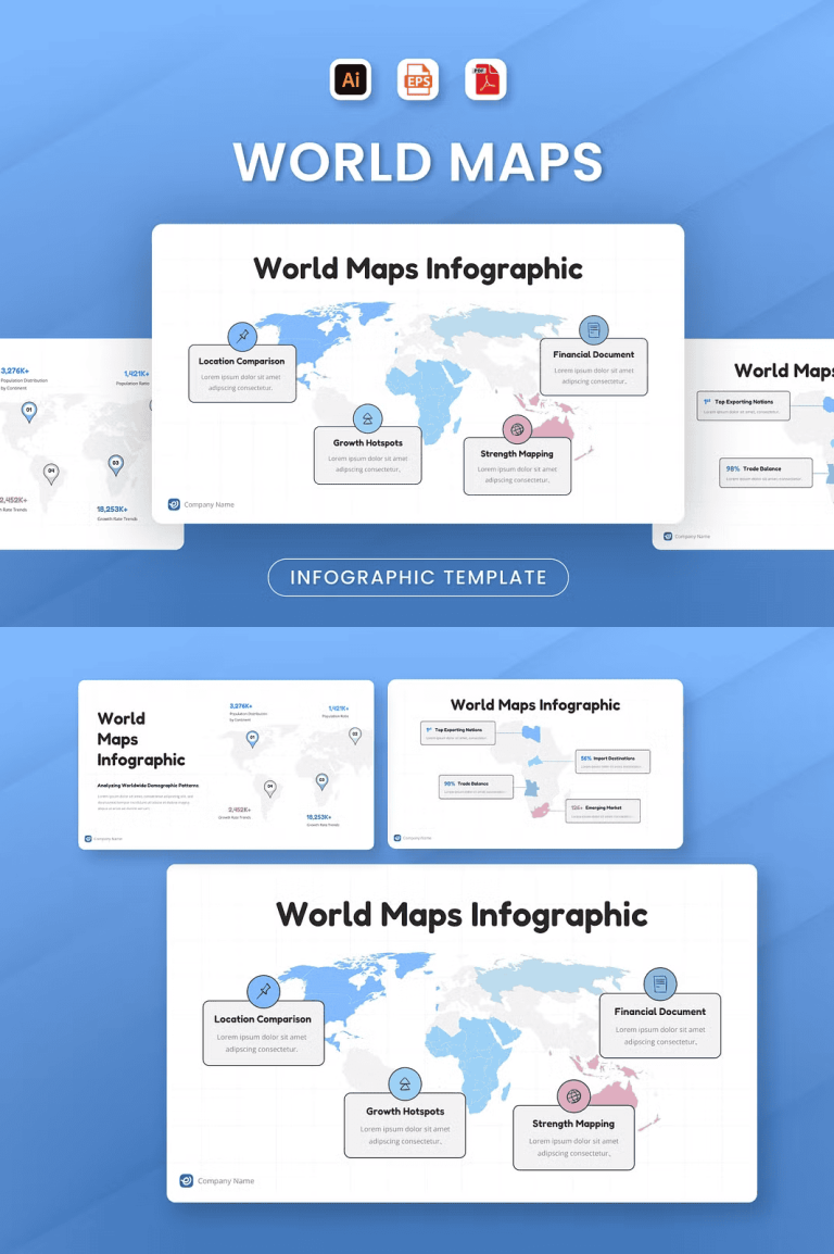 World Maps Infographic - Zupppa | Design Resources