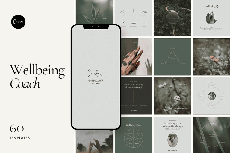 Wellbeing Coach Template - Canva - Zupppa | Design Resources